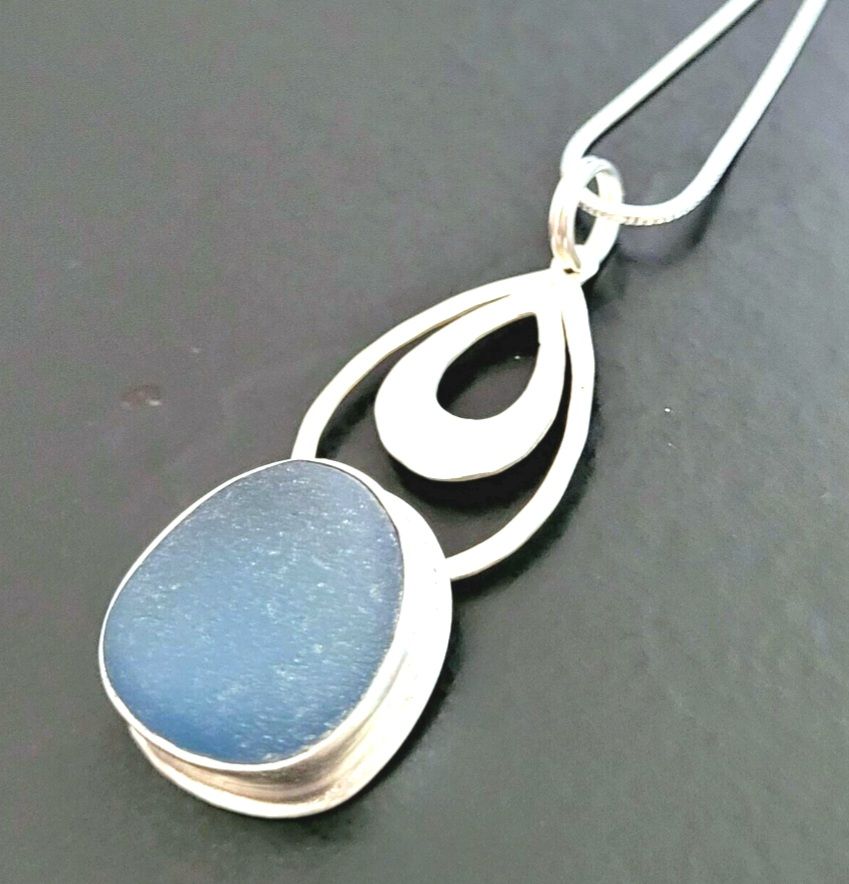 Slate Blue Double Teardrop