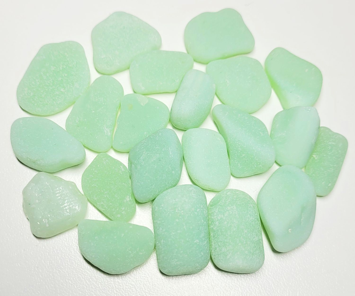 Mint Green Milk Glass  - 21pcs