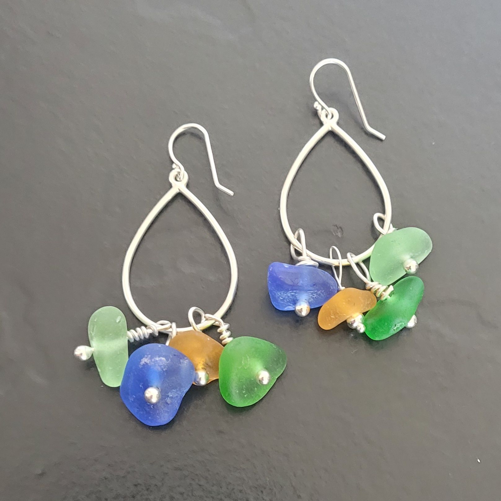 Teardrop Cluster Earrings