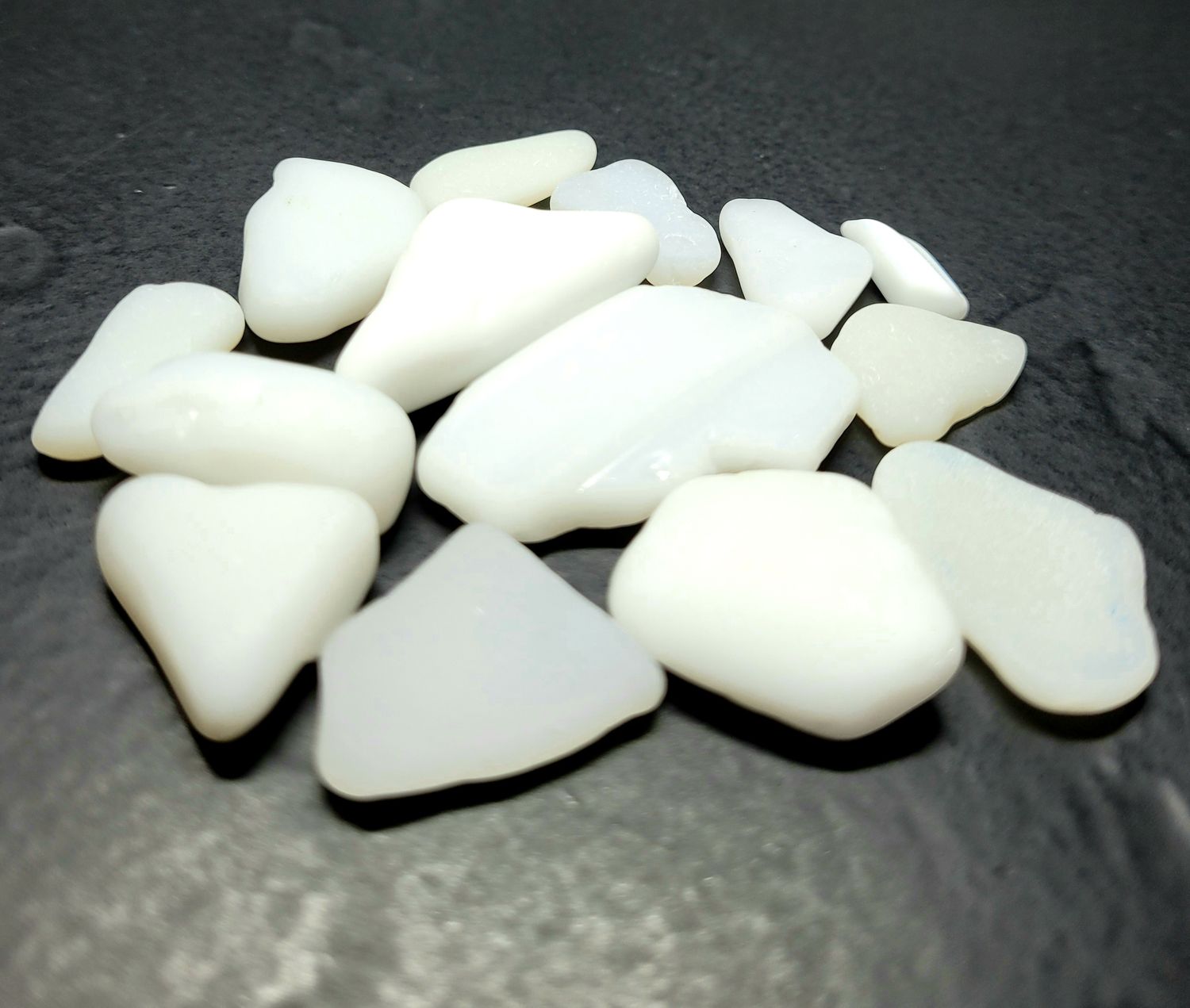 Larger White Milk Glass - 14pcs Larger White Milk Glass - 14pcs