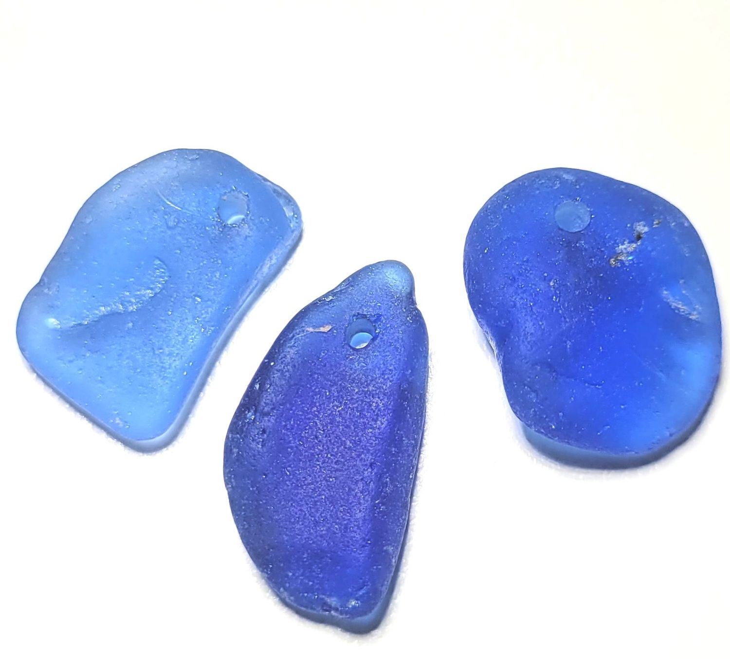 Drilled Pendant Blues - 3pcs