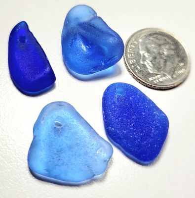 Drilled Pendant Blues - 4pcs Drilled Pendant Blues - 4pcs
