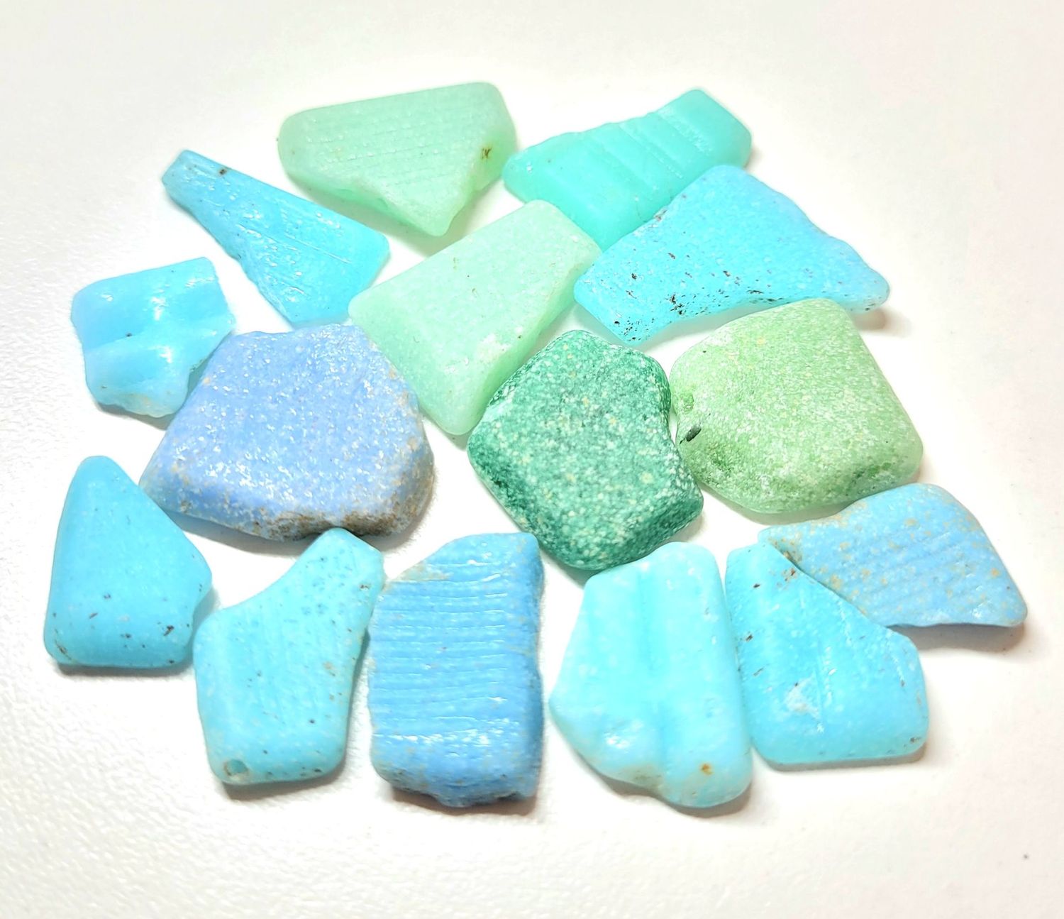 Rare Italian Milk Sea Glass - 15pcs