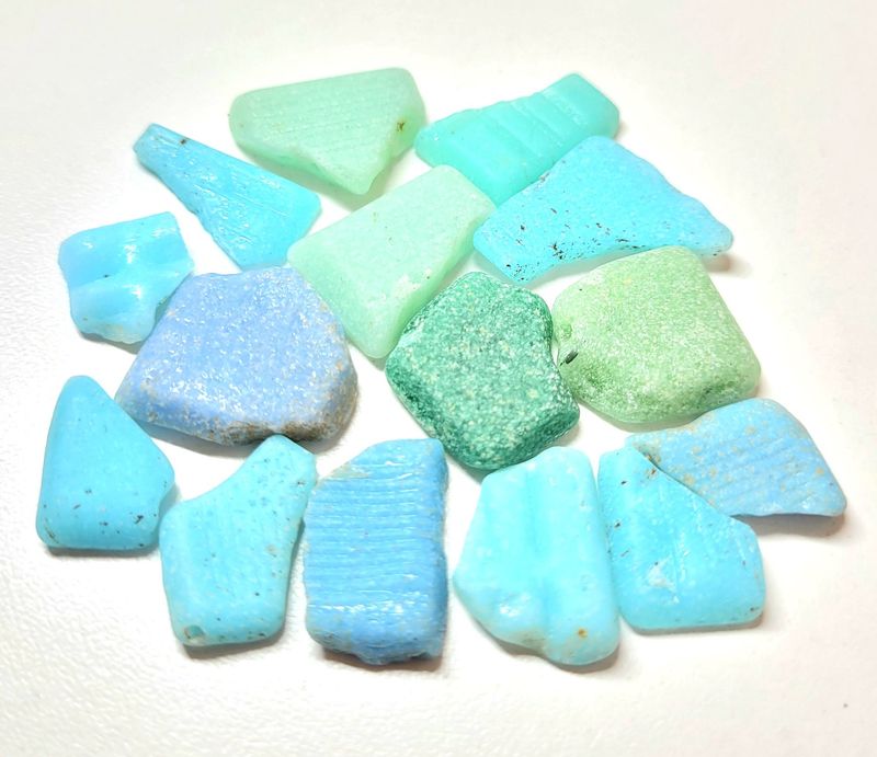 Rare Italian Milk Sea Glass - 15pcs