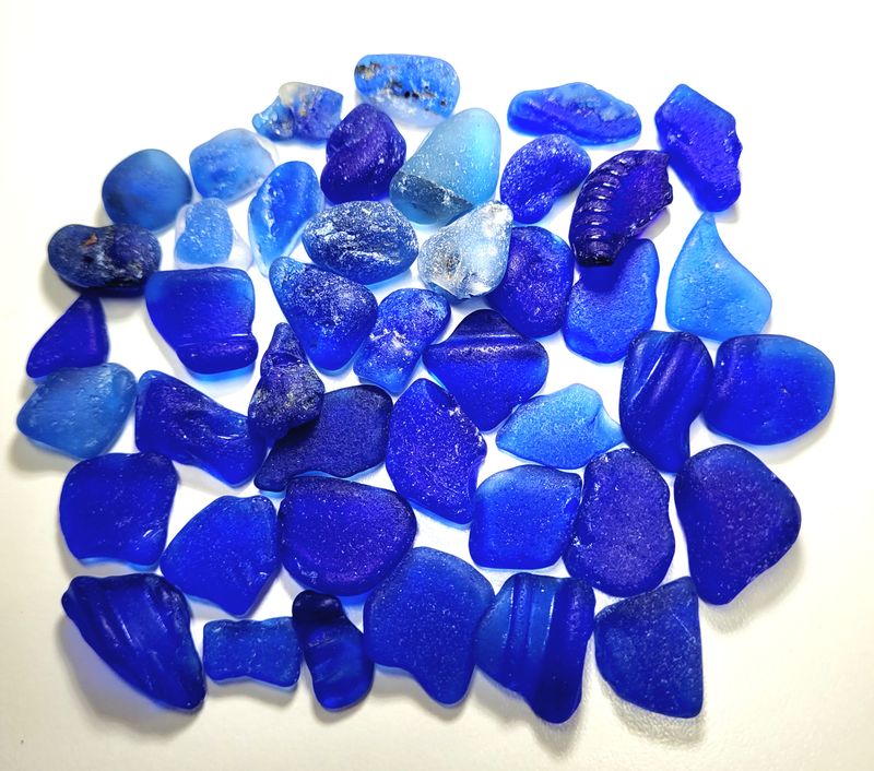 Rugged Blues Craft Pile - 43 pcs