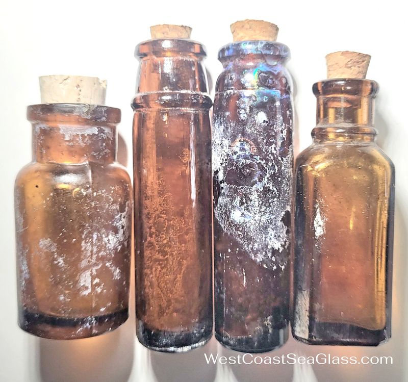 Beach Bottles - 4 Small Browns