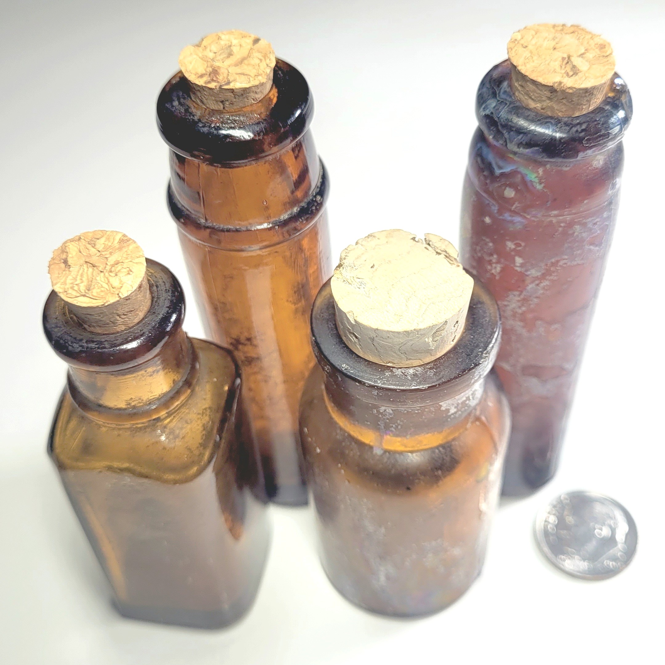 Beach Bottles - 4 Small Browns