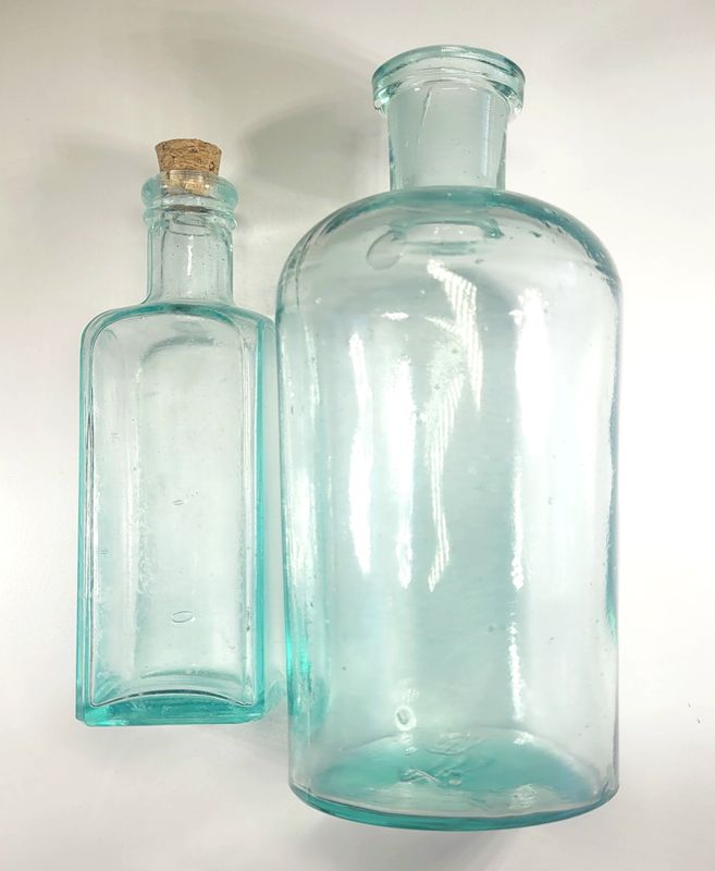 Beach Bottles - 2 Pristine Aquas