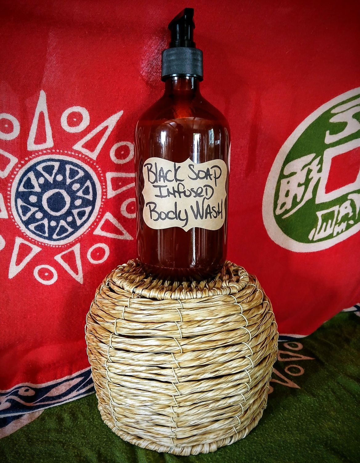 All-Natural Hand-Crafted BLACK SOAP INFUSED BODYWASH 16oz