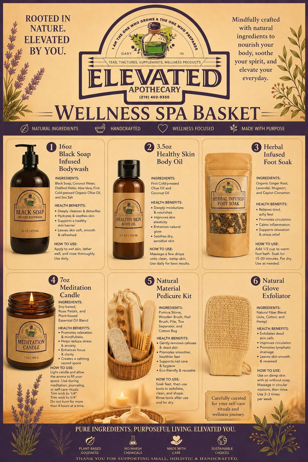 ELEVATED WELLNESS SPA BASKET + FREE GIFT