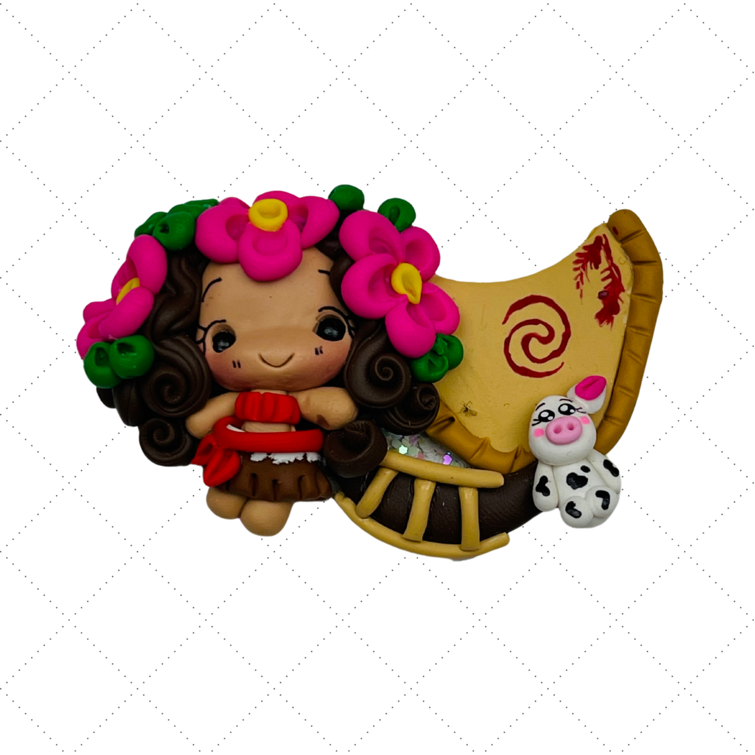MO11: Princess Moana Inspired Clay Bow Center