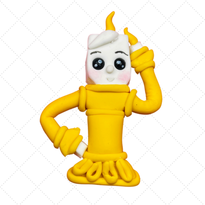 BL20: Clay Doll Polymer Clay Princess Belle Inspired Bow Center