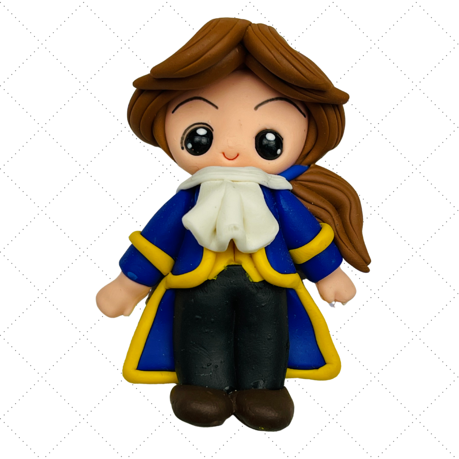 BL33: Clay Doll Polymer Clay Princess Belle Inspired Bow Center