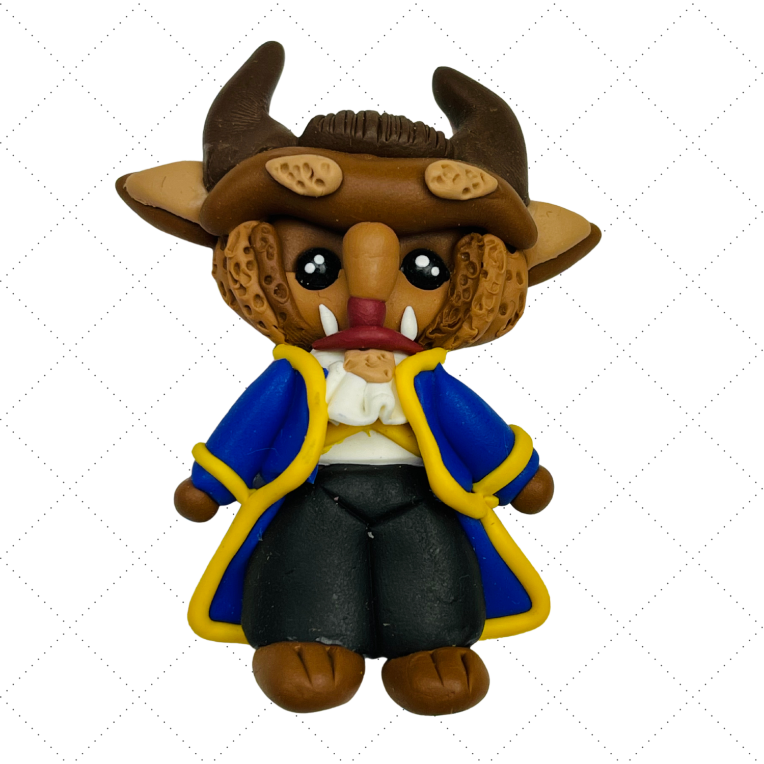 BL28: Clay Doll Polymer Clay Princess Belle Inspired Bow Center