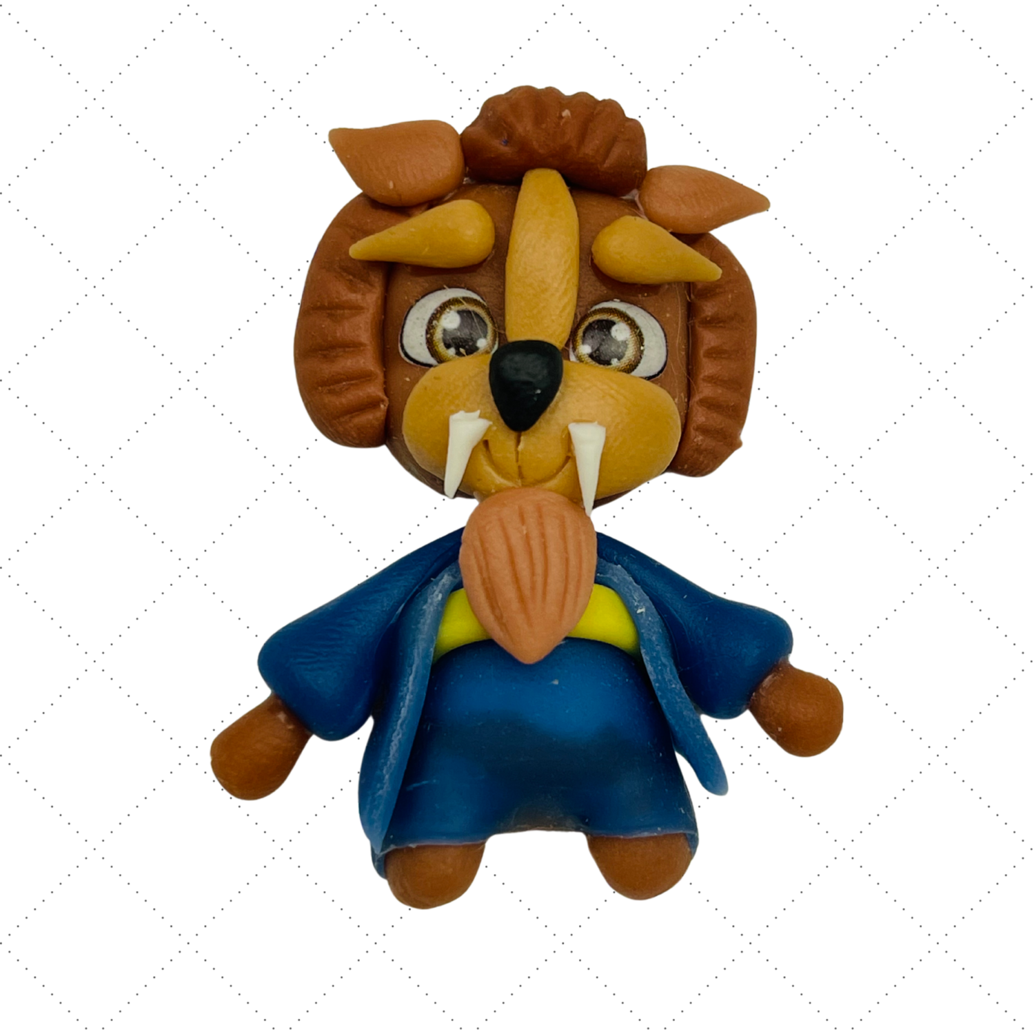 BL35: Clay Doll Polymer Clay Princess Belle Inspired Bow Center