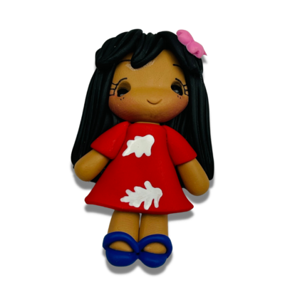 LS-12: Lilo &amp; Stitch Inspired Clay Bow Center