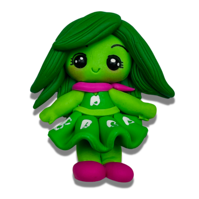 FE10: Disgust Polymer Clay Bow Center DIY