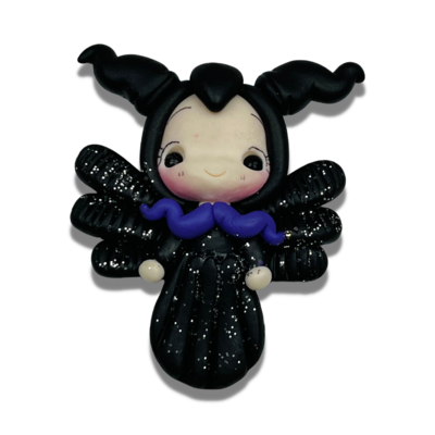 MAL11: Maleficent Inspired Polymer Clay Bow Center DIY