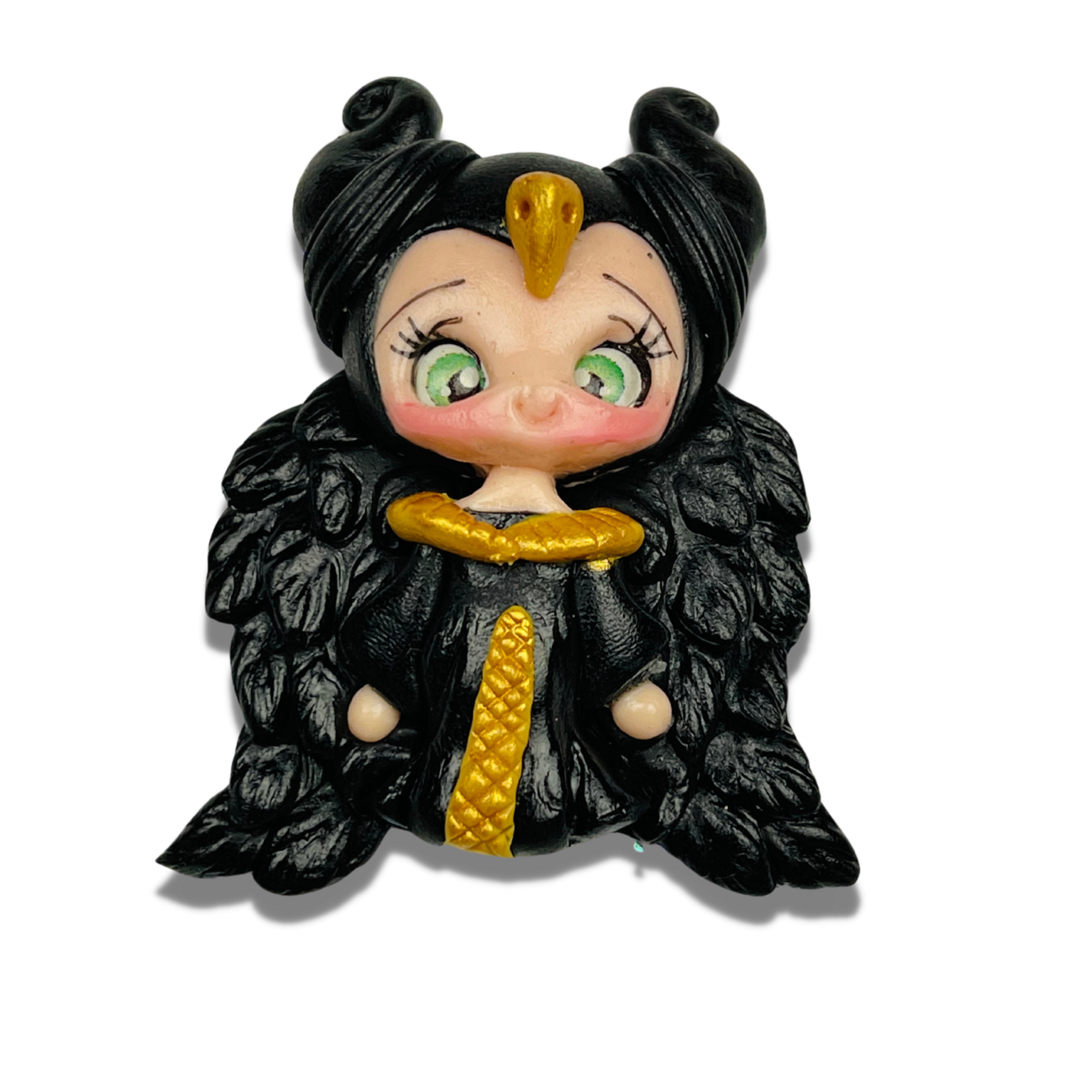 MAL10: Maleficent Inspired Polymer Clay Bow Center DIY