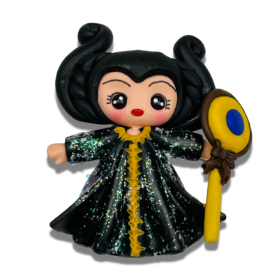 MAL13: Maleficent Inspired Polymer Clay Bow Center DIY