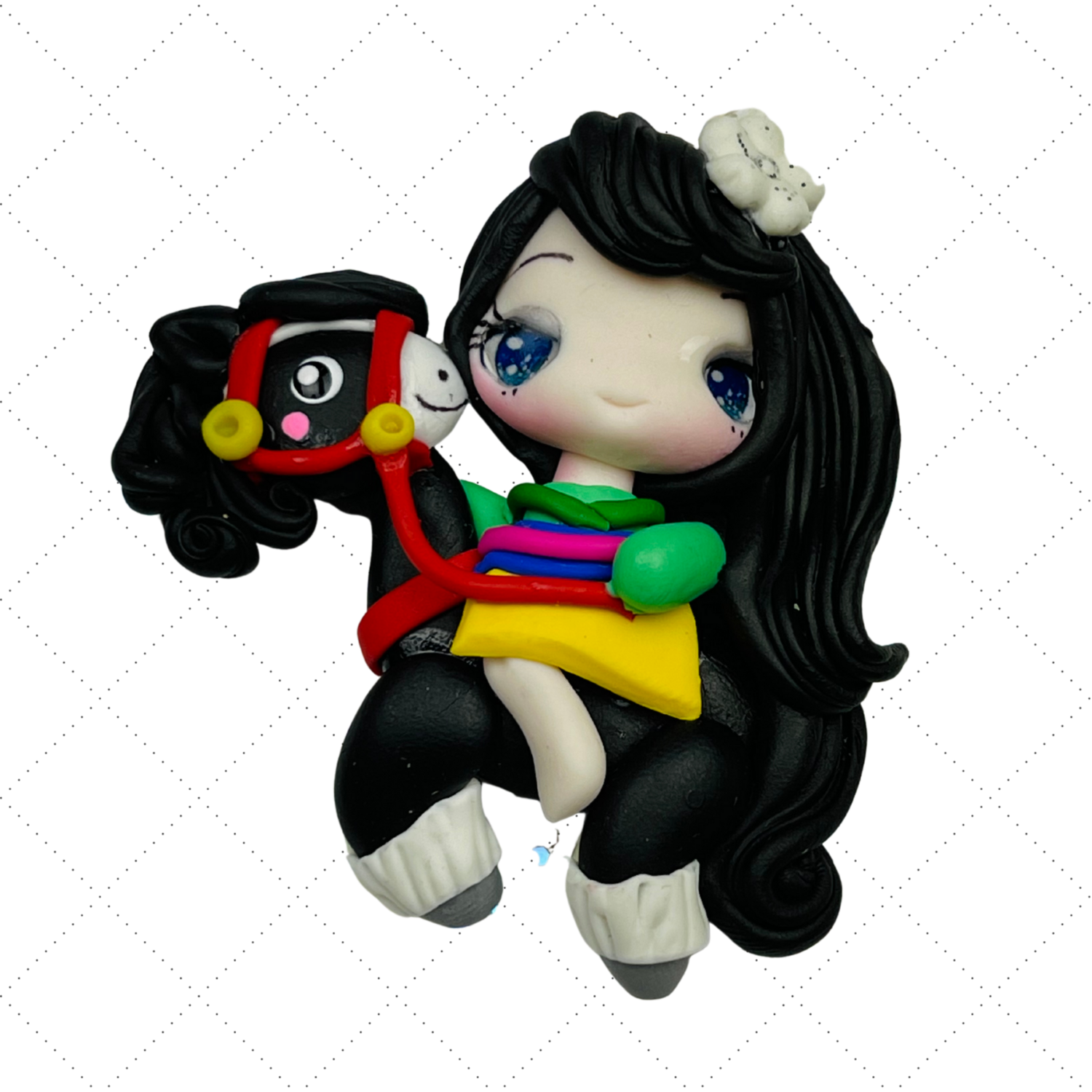 MU10: Mulan Handmade Clay Bow Centers Inspired