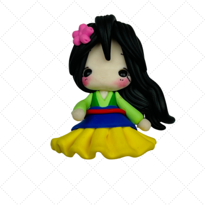 MU17: Mulan Handmade Clay Bow Centers Inspired