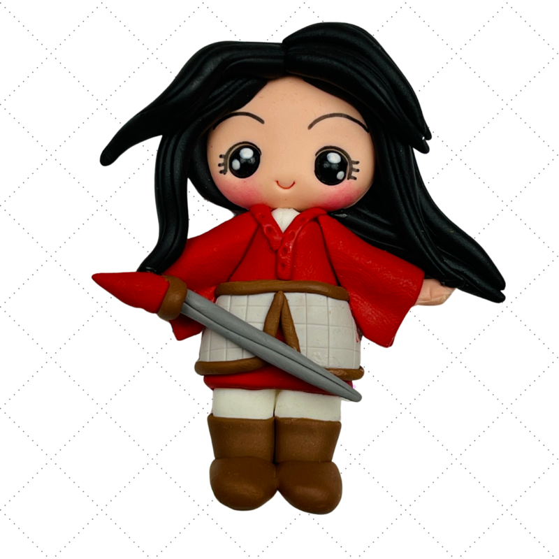 MU20: Mulan Handmade Clay Bow Centers Inspired