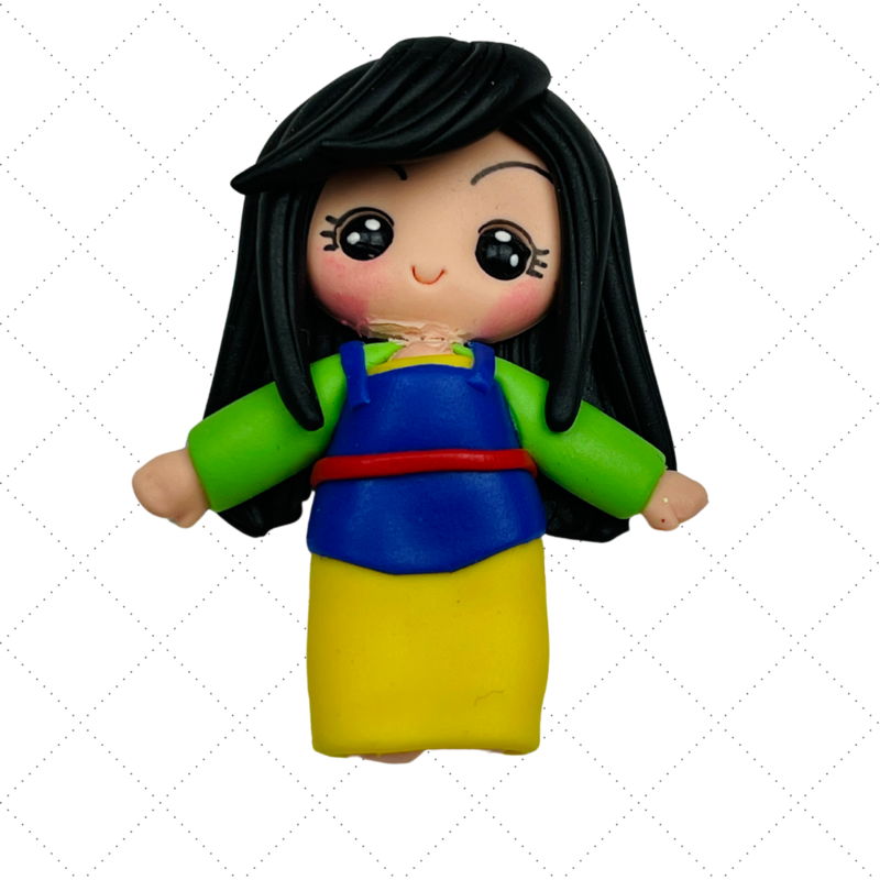 MU21: Mulan Handmade Clay Bow Centers Inspired