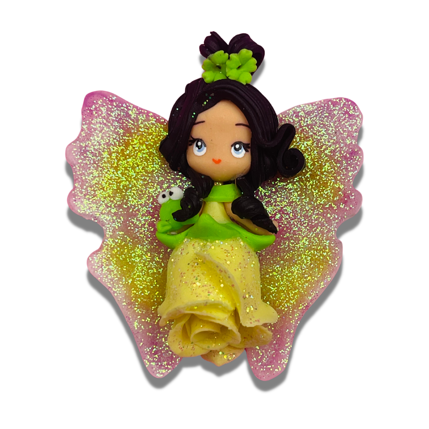 PA14: Tiana Inspired Princess Angel Clay Bow Center