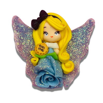 PA23: Alice in Wonderland Inspired Princess Angel Clay Bow Center