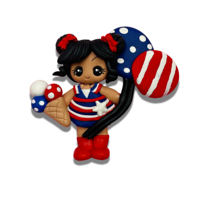 SS33:Patriotic Clay Bow Centers