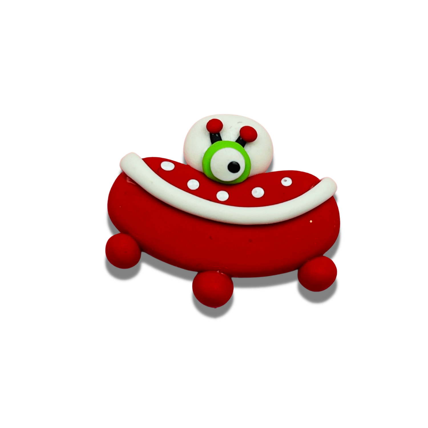 OS11: Outer Space Ship Polymer Clay Bow Center DIY