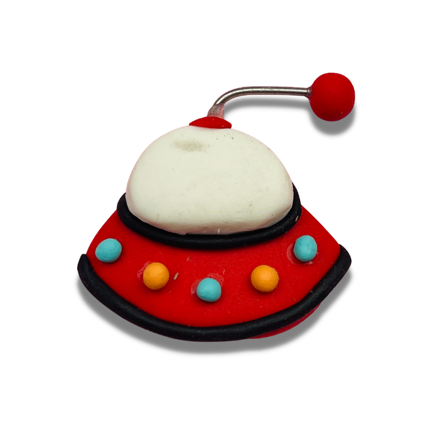 OS18: Outer Space Ship Polymer Clay Bow Center DIY