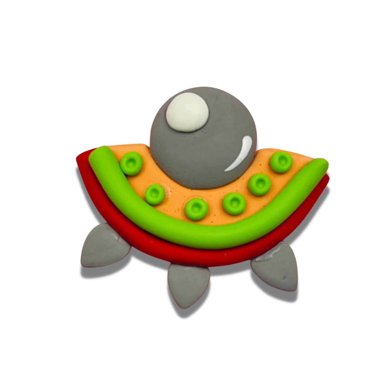 OS12: Outer Space Ship Polymer Clay Bow Center DIY