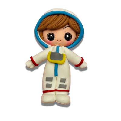 OS15: Outer Space Astronaut Polymer Clay Bow Center DIY