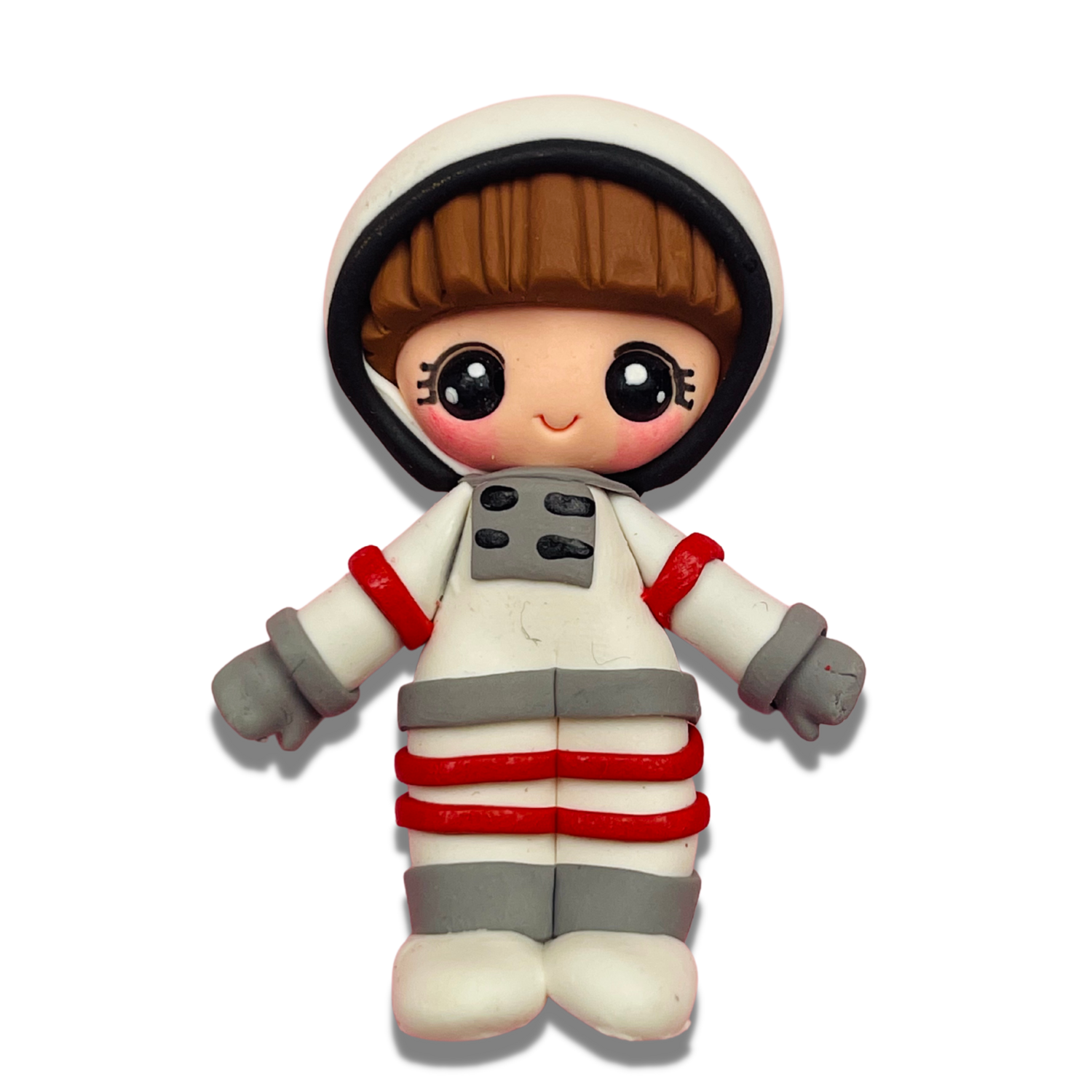 OS16: Outer Space Astronaut Polymer Clay Bow Center DIY