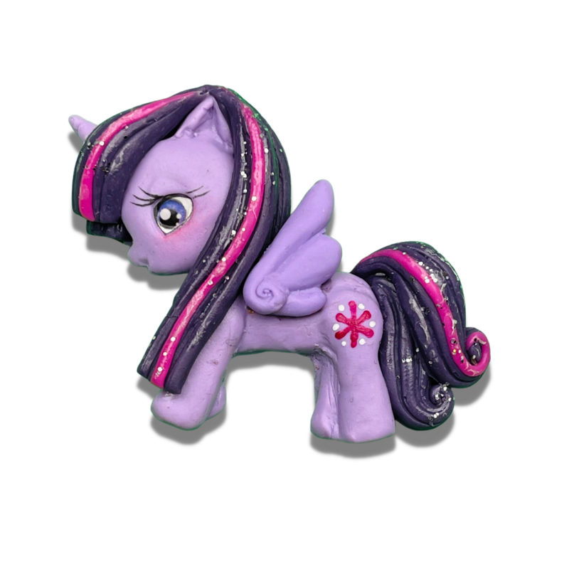 LP16: Purple Little Pony Polymer Clay Bow Centers