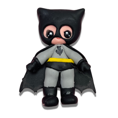 SUP17: Baby Batman Inspired Polymer Clay Charm