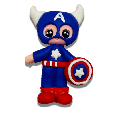 SUP21: Captain America Inspired Polymer Clay Charm