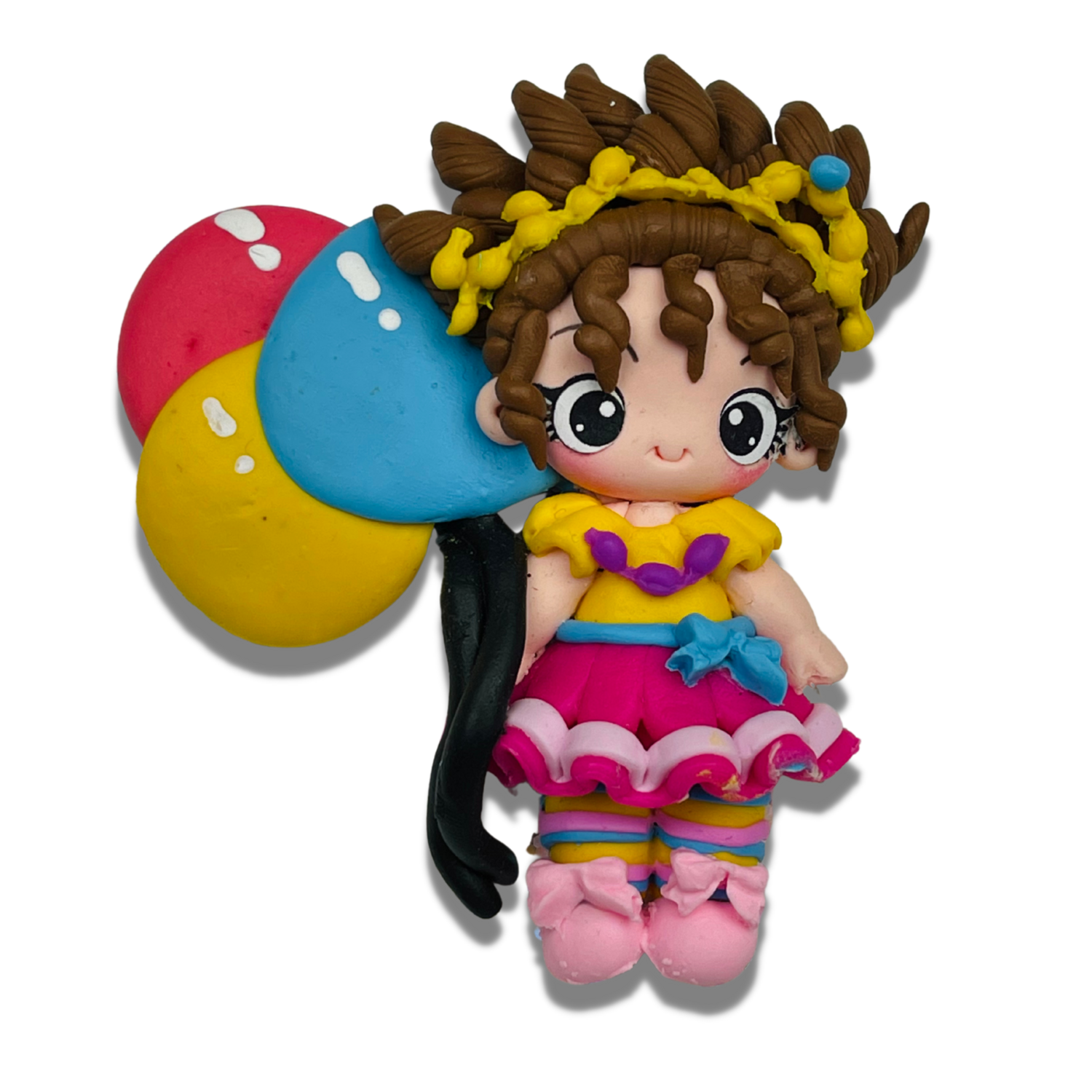 CB10: Vibrant Party Girl Polymer Clay Embellishments