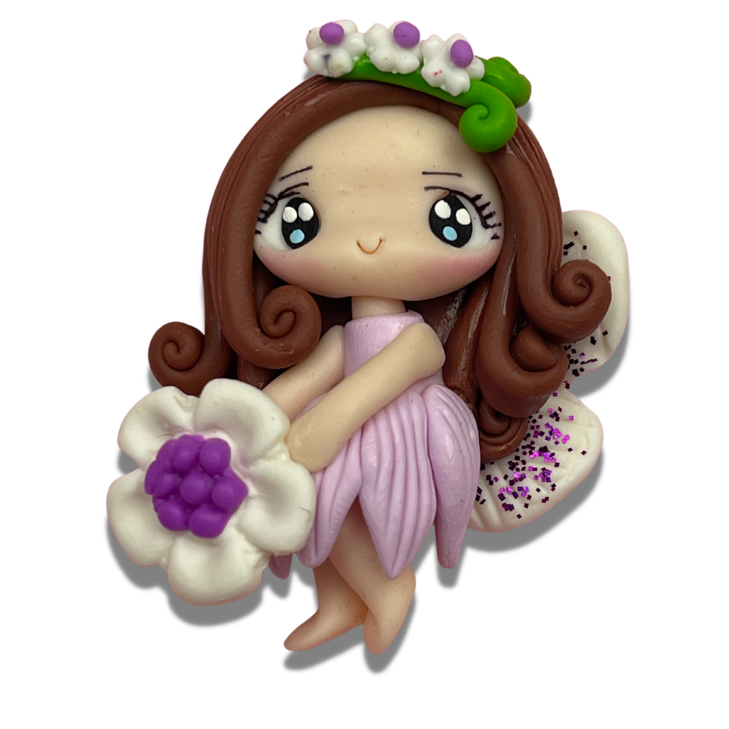 FG13: Painted Eyes Fairies Clay Hair Bow Centers