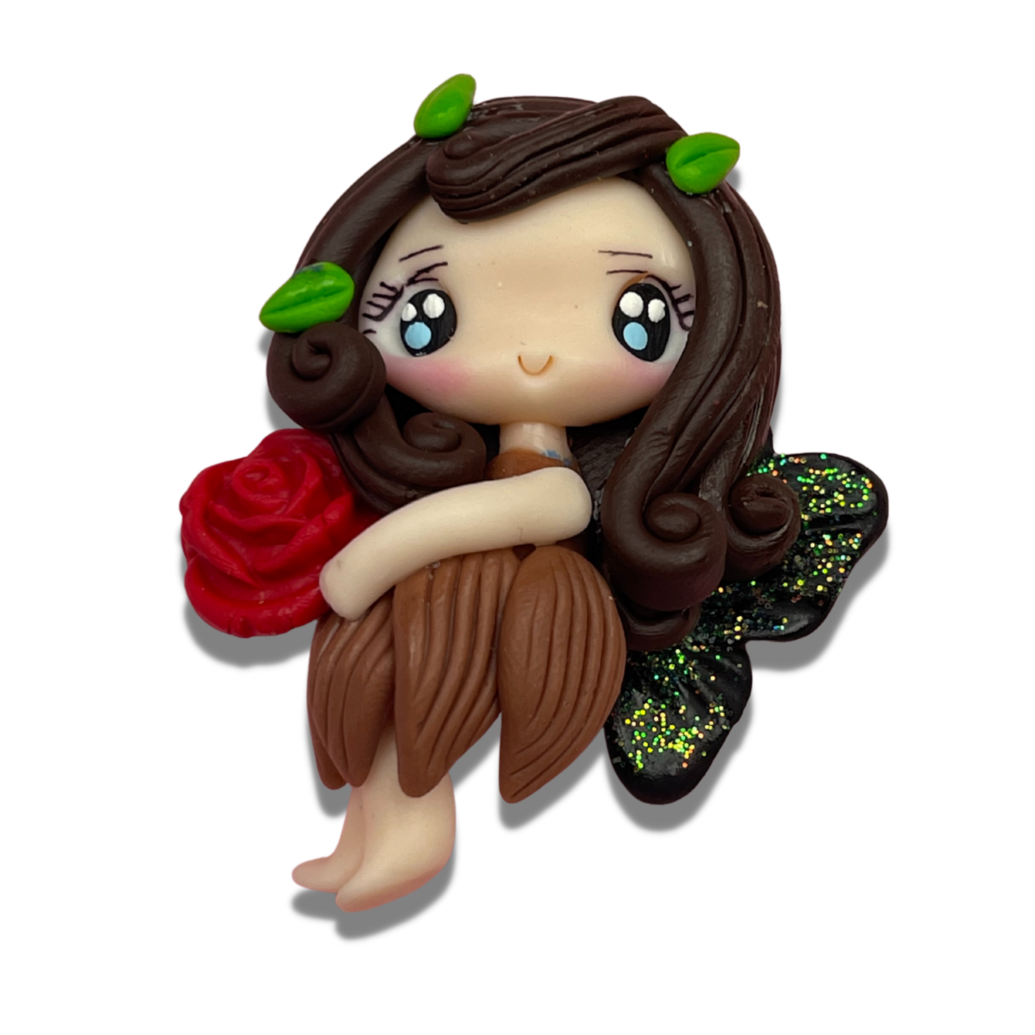 FG15: Painted Eyes Fairies Clay Hair Bow Centers
