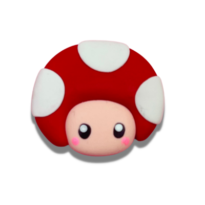 MB11: Super Mushroom Mario Bros. Handmade Clay Bow Centers