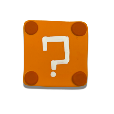 MB14: Question Mark Box Mario Bros. Handmade Clay Bow Centers