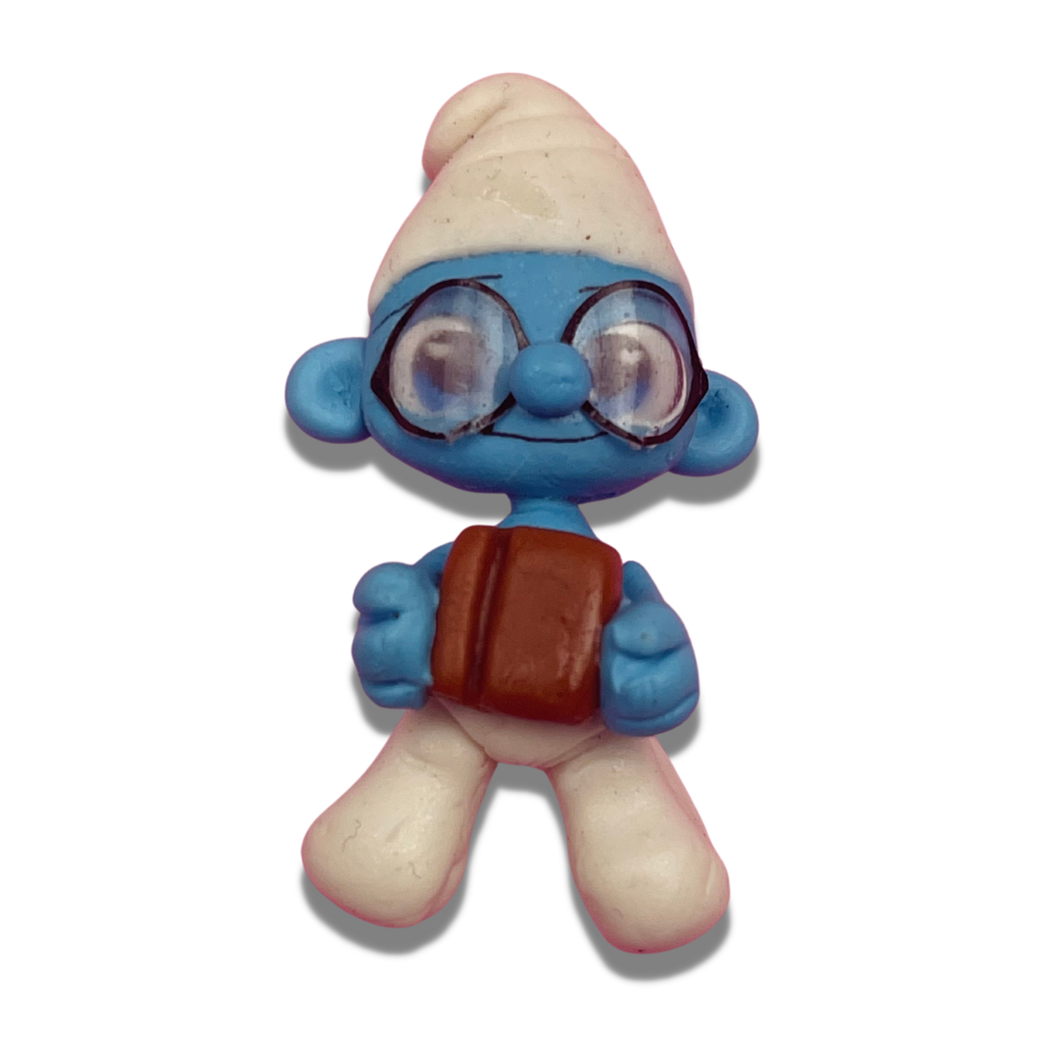 SMU11: Brainy Smurf Polymer Clay Charm Inspired