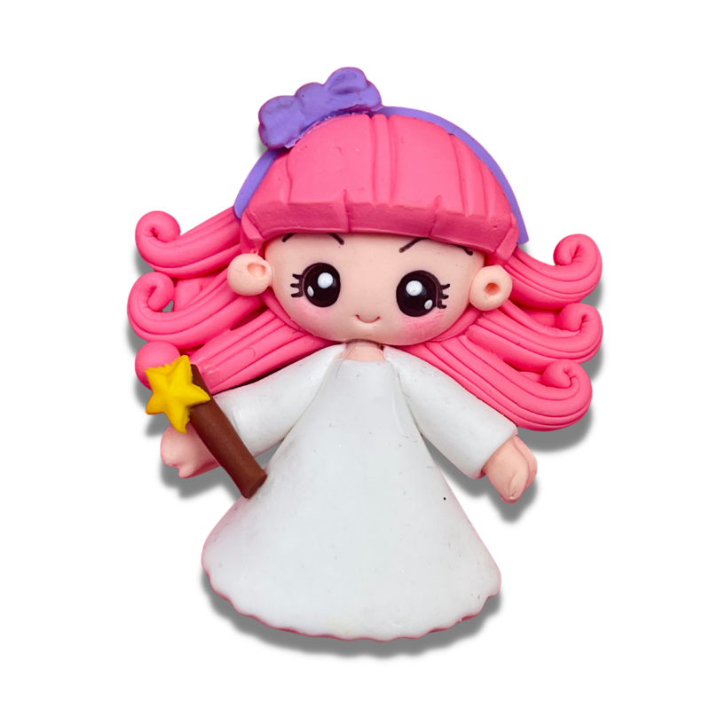 SAN13: Pink &amp; White Sanrio Inspired Polymer Clay Kawaii