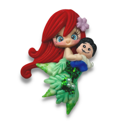 LJM10: Ariel Inspired Polymer Clay Mermaid Kawaii