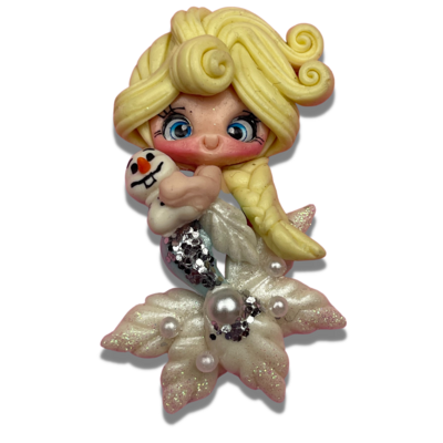 LJM17: Elsa Inspired Polymer Clay Mermaid Kawaii
