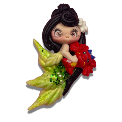 LJM18: Mulan Inspired Polymer Clay Mermaid Kawaii