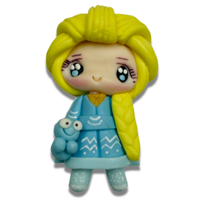 EL13: Princess Elsa Inspired Clay Bow Center